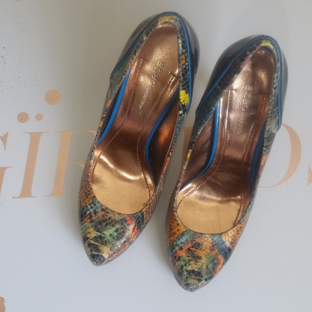 Bcbgeneration Peyton Multi Colored Snakeskin Pump - image 1
